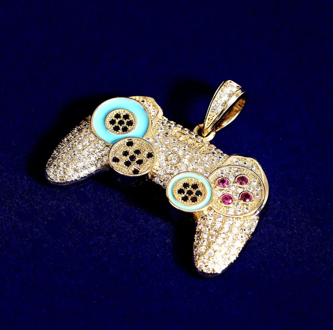 Iced Out Game Controller Pendant