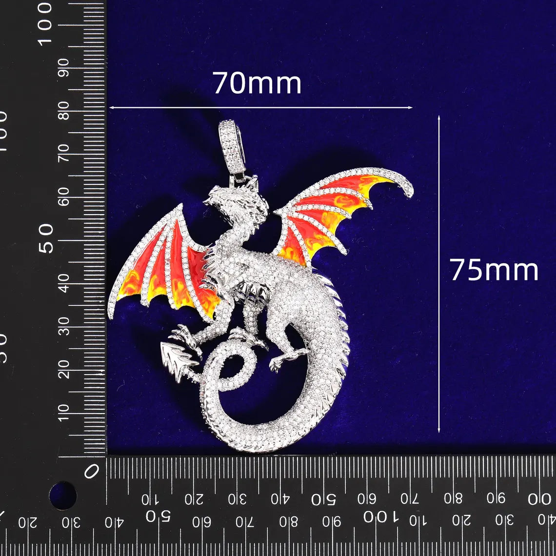 Iced Out Dragon Pendant