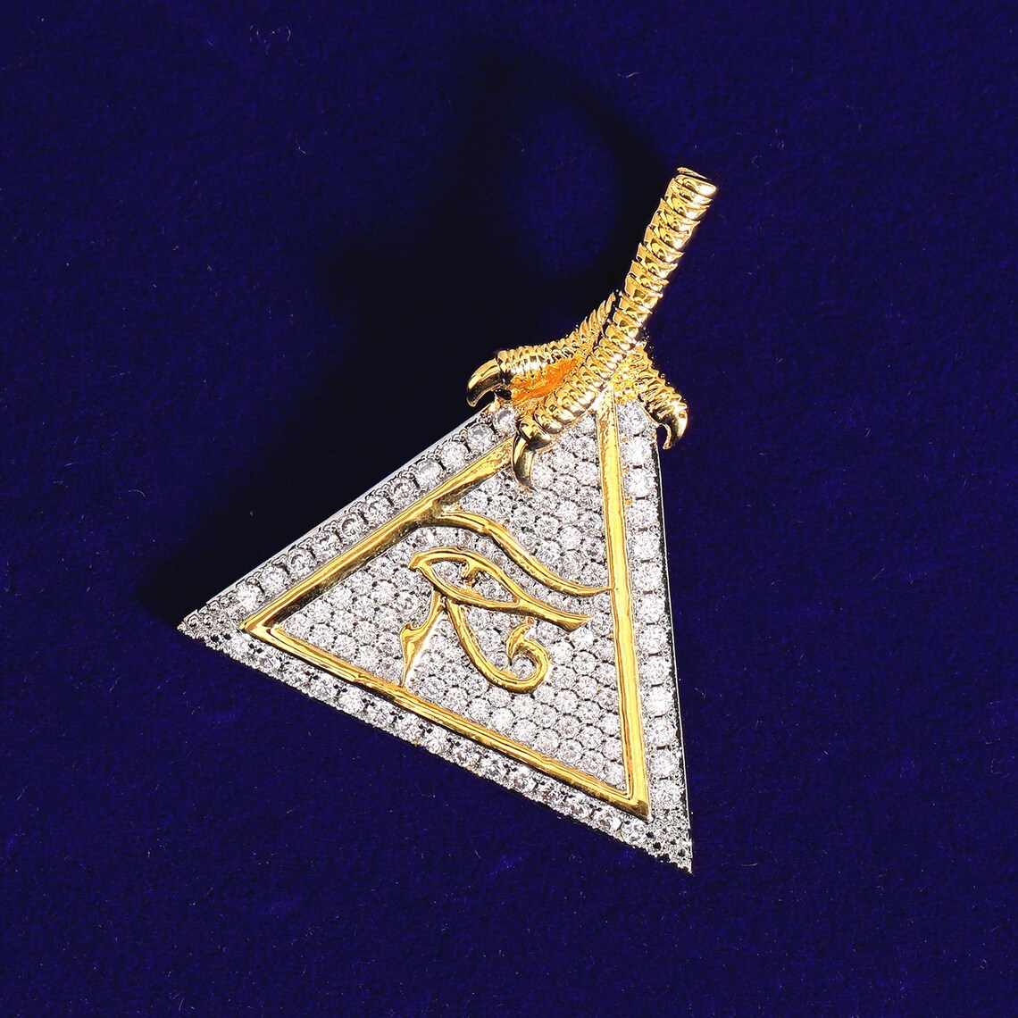 Iced Out Eye Of Horus Pendant