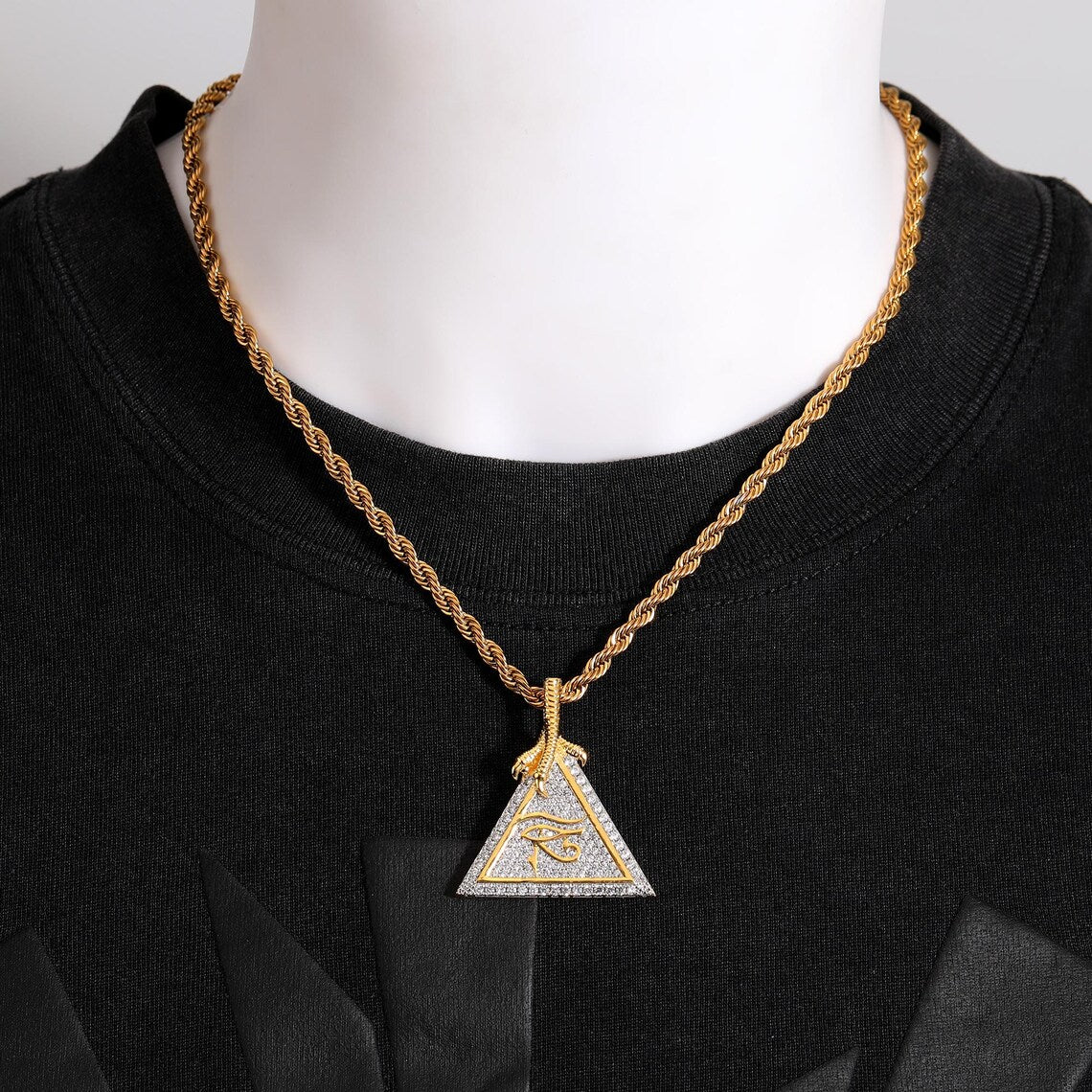 Iced Out Eye Of Horus Pendant