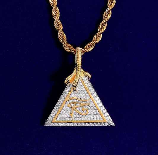 Iced Out Eye Of Horus Pendant