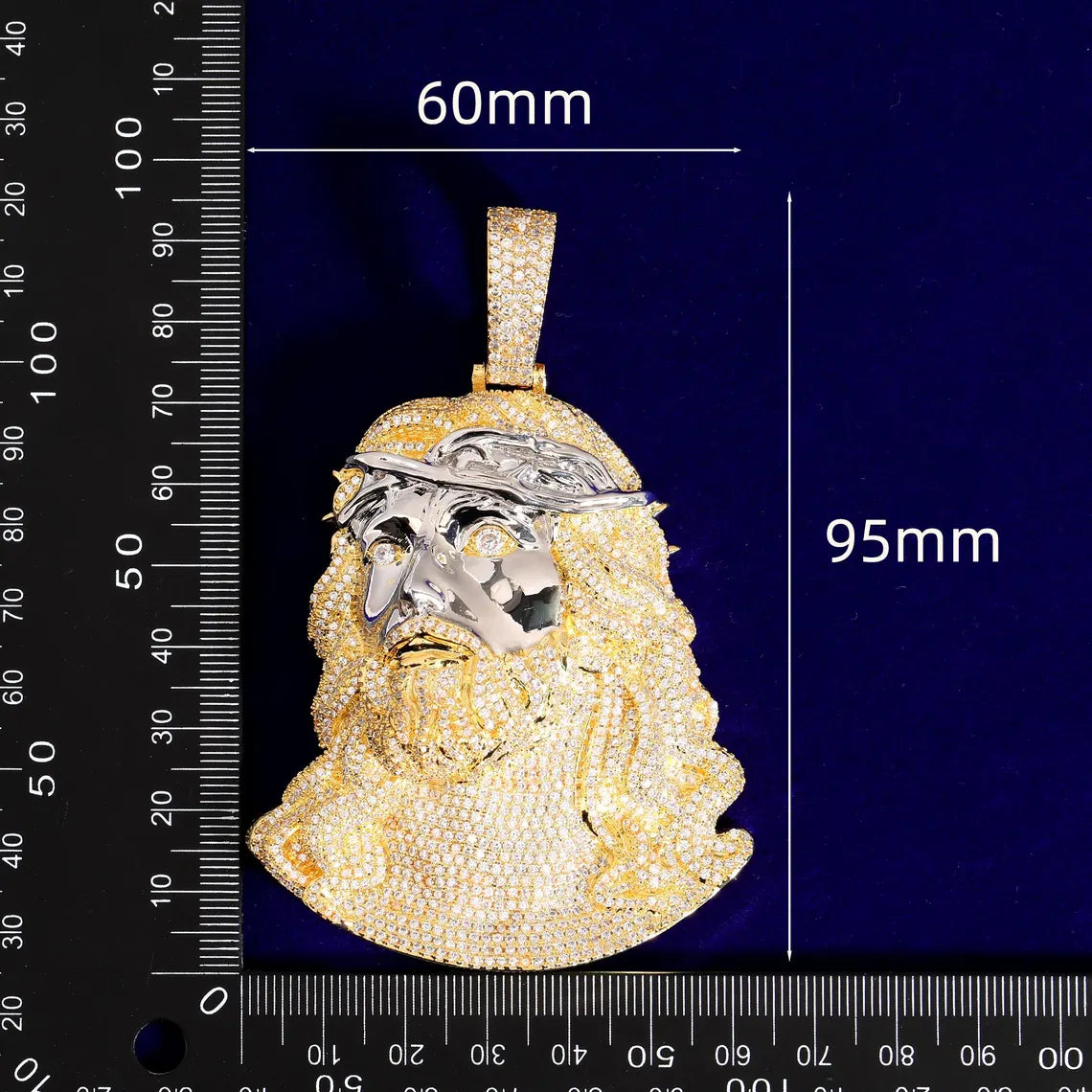 Iced Out Big Jesus Face Pendant