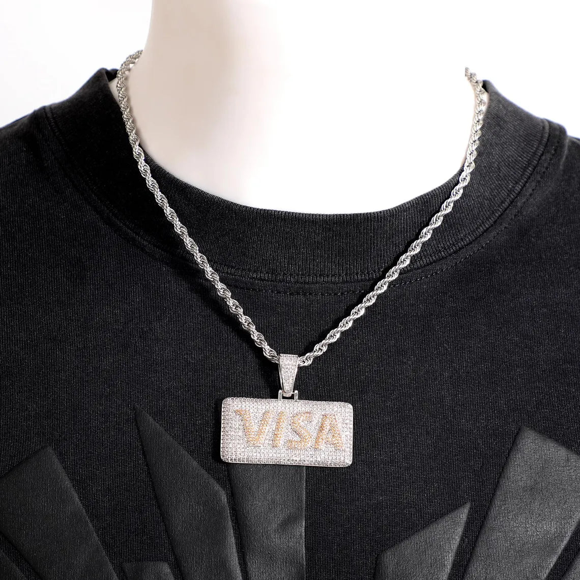 Iced Out Visa Pendant