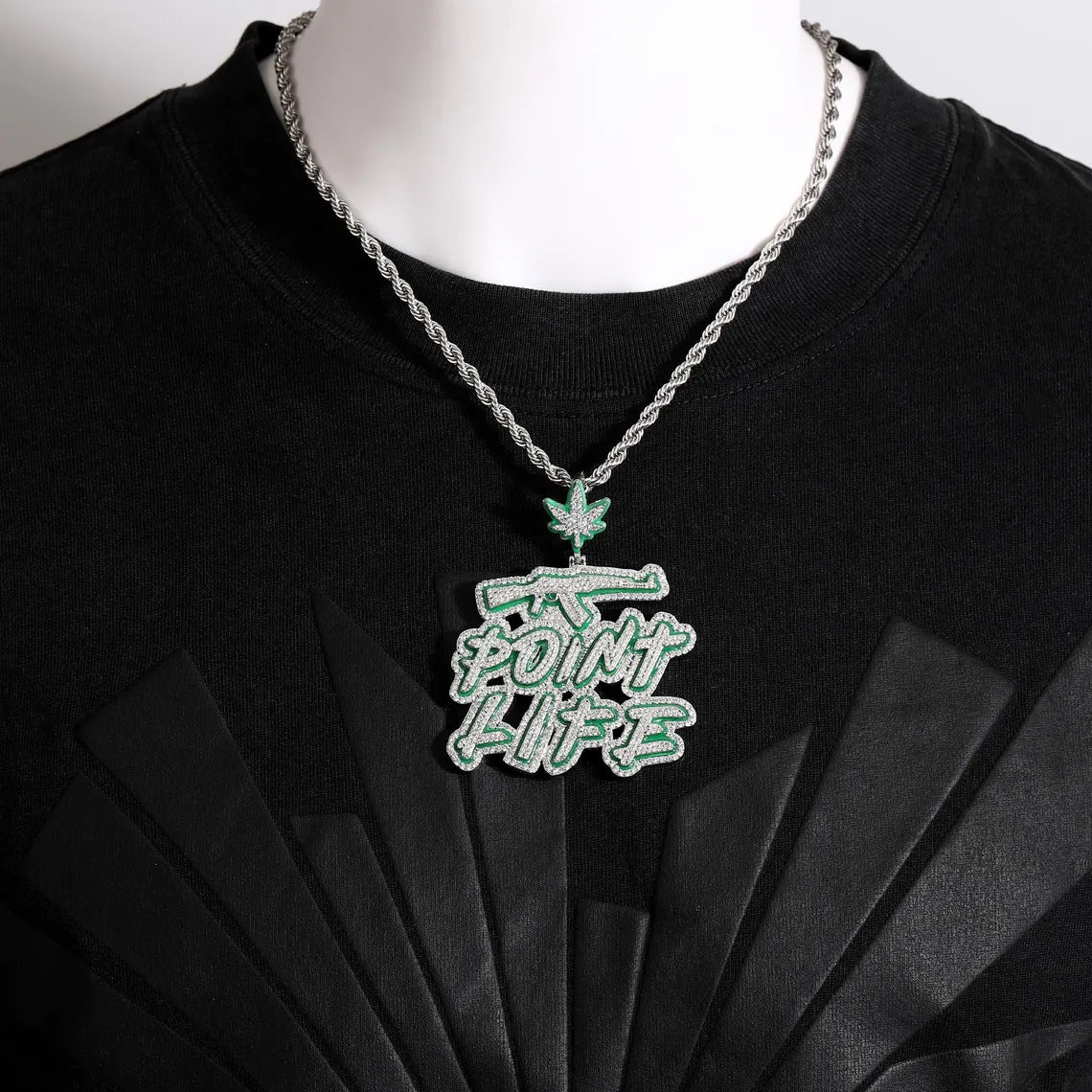 Iced Out Point Life Pendant