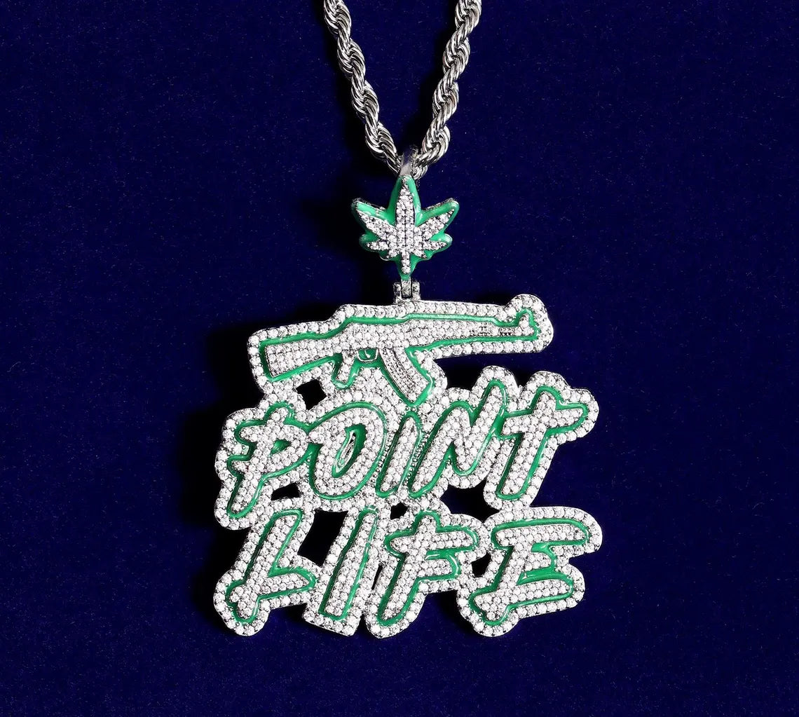 Iced Out Point Life Pendant