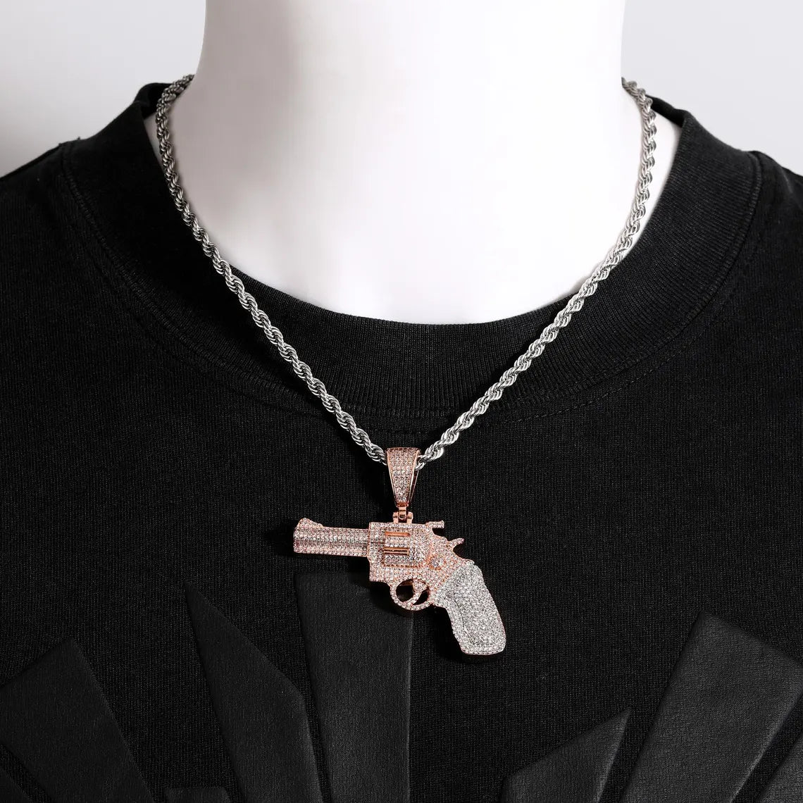 Iced Out Revolver Pendant