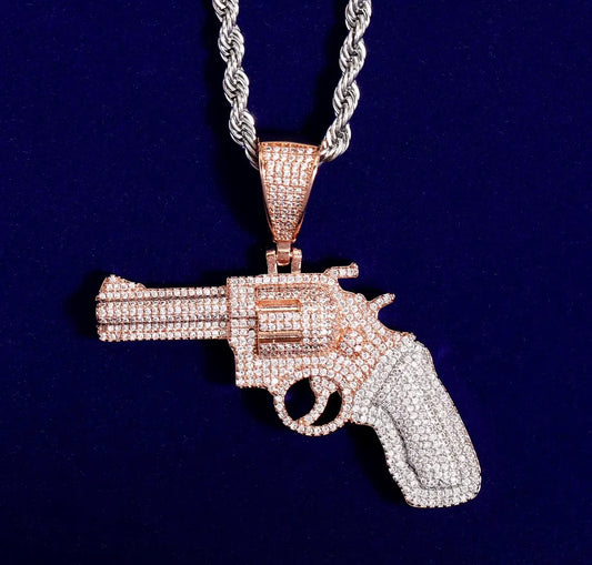 Iced Out Revolver Pendant
