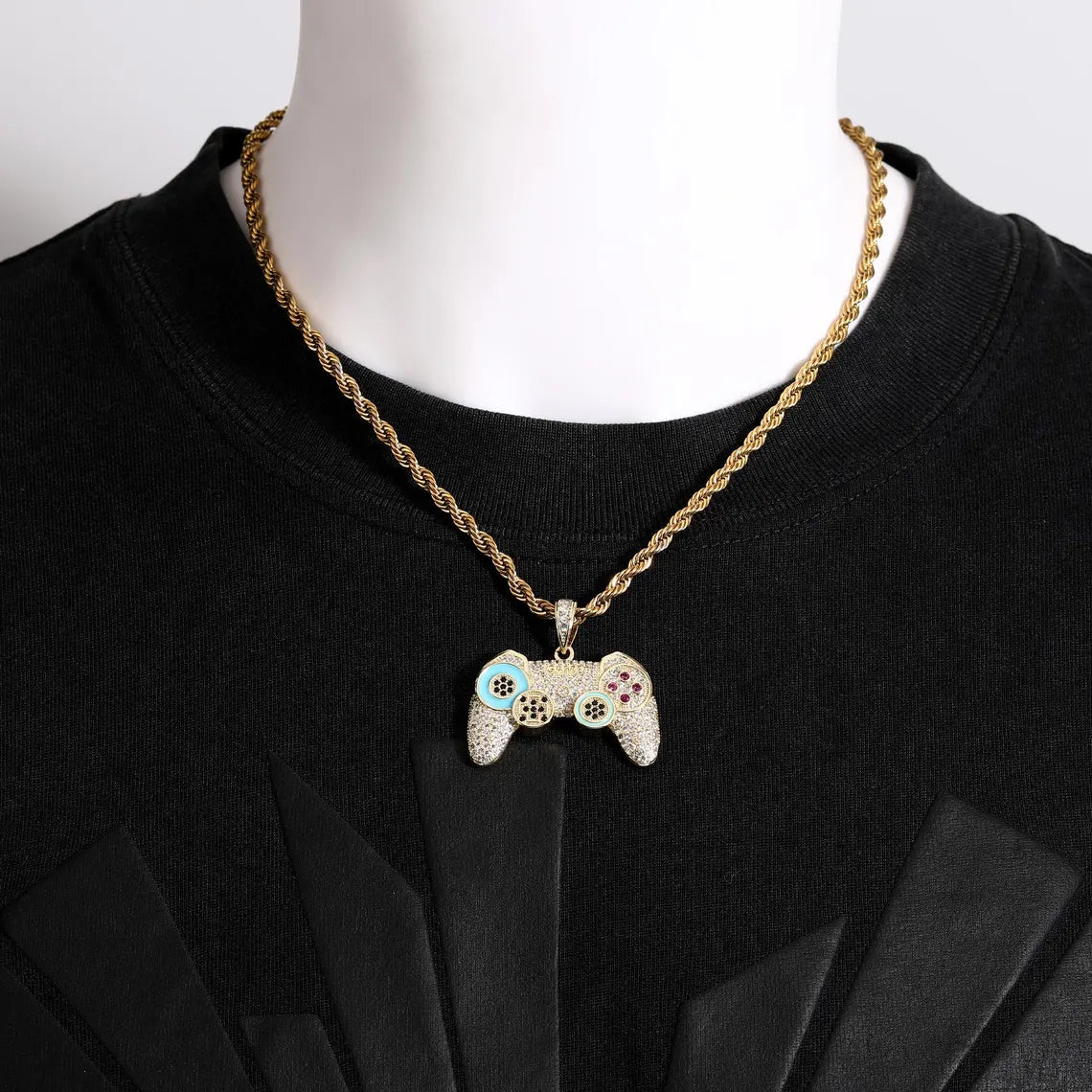 Iced Out Game Controller Pendant