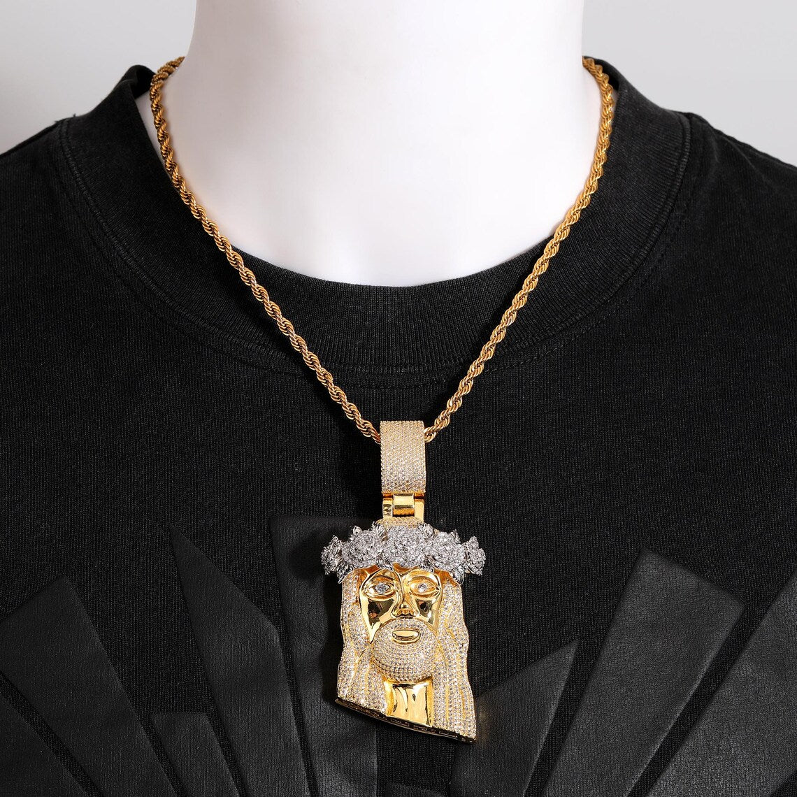 Iced Out Diamond Jesus Pendant