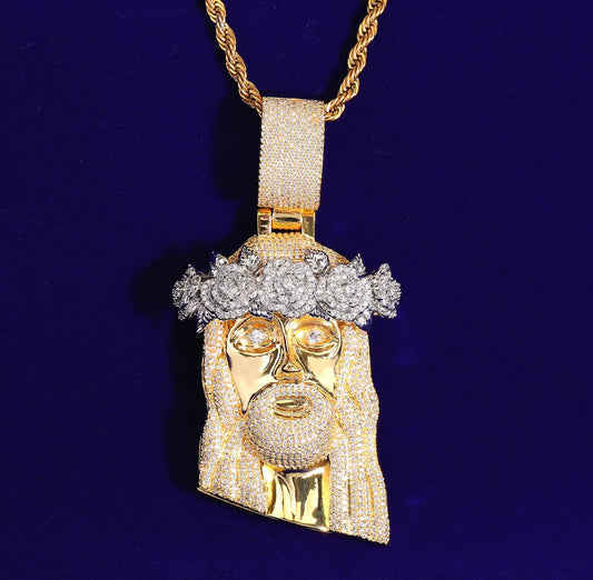 Iced Out Diamond Jesus Pendant