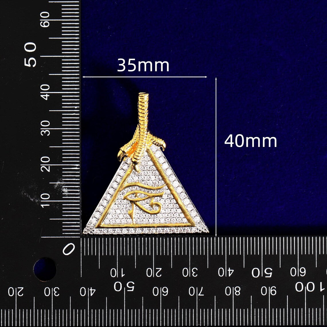 Iced Out Eye Of Horus Pendant