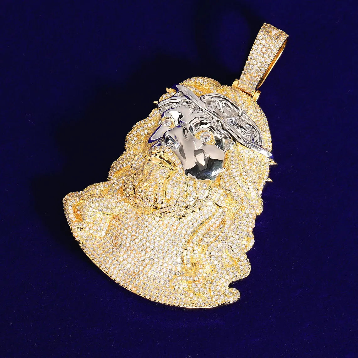 Iced Out Big Jesus Face Pendant
