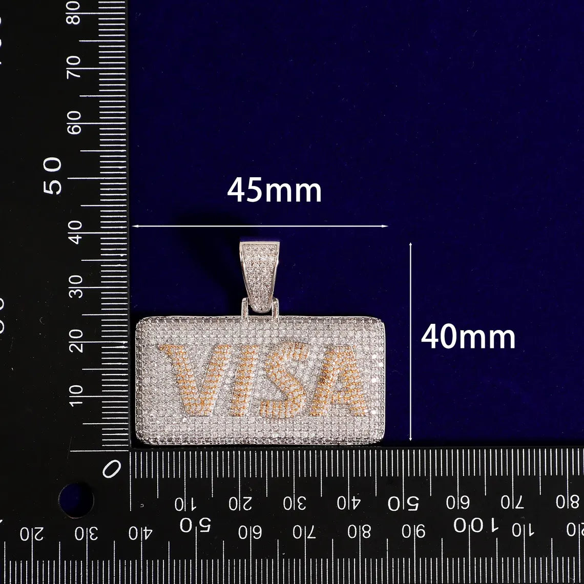 Iced Out Visa Pendant