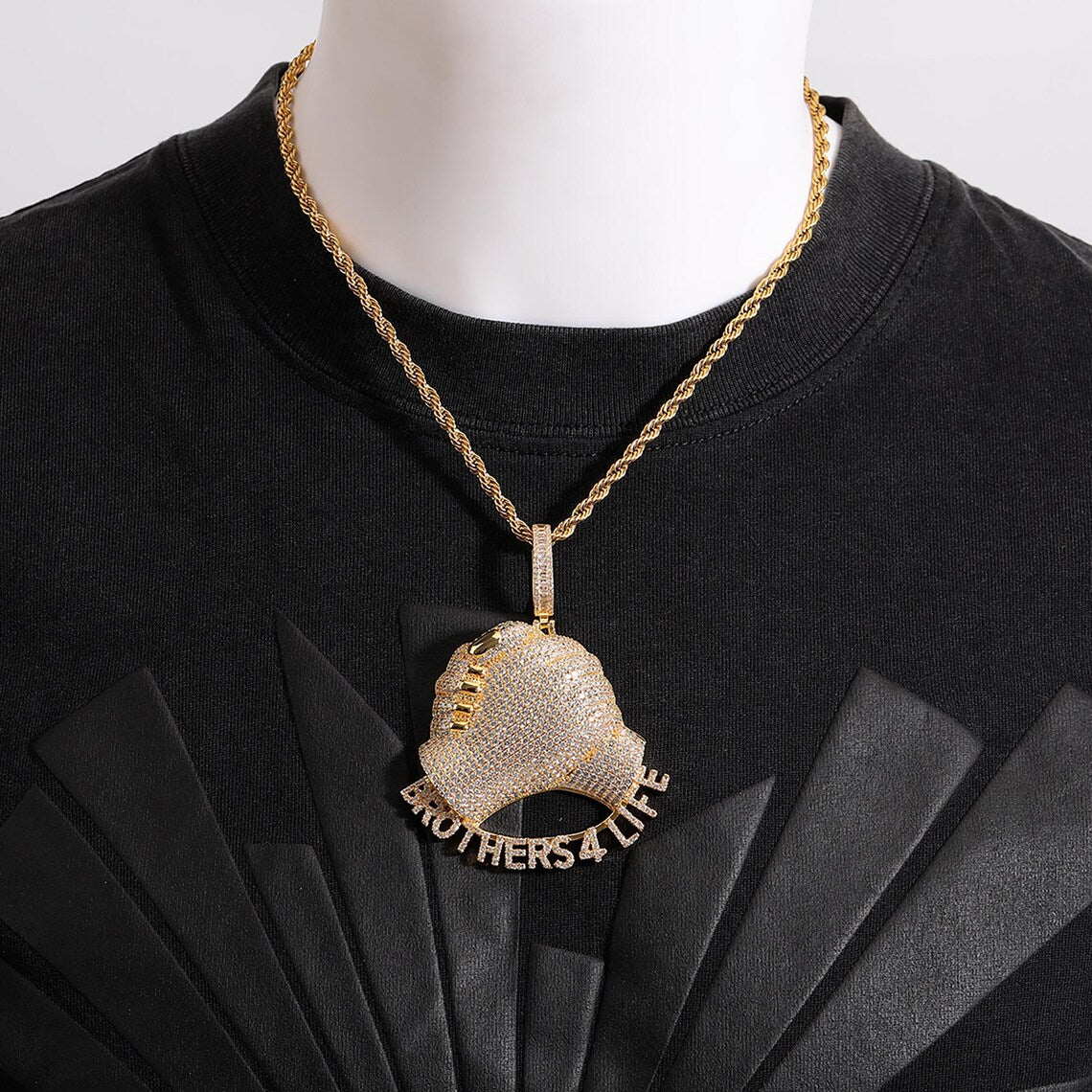 Iced Out Brothers For Life Pendant