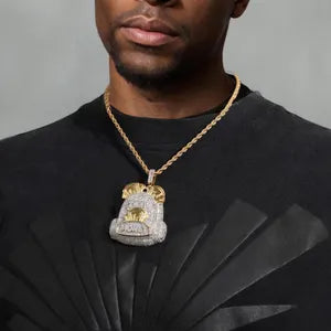 Iced Out Money Bag Pendant