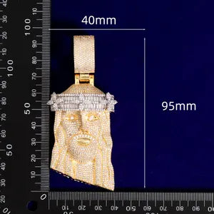 Iced Out Jesus Face Pendant