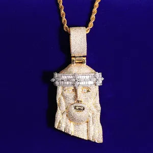 Iced Out Jesus Face Pendant