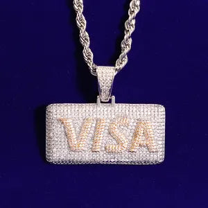Iced Out Visa Pendant
