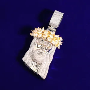 Iced Out Zircon Jesus Face