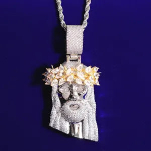Iced Out Zircon Jesus Face