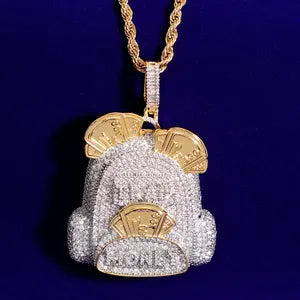 Iced Out Money Bag Pendant
