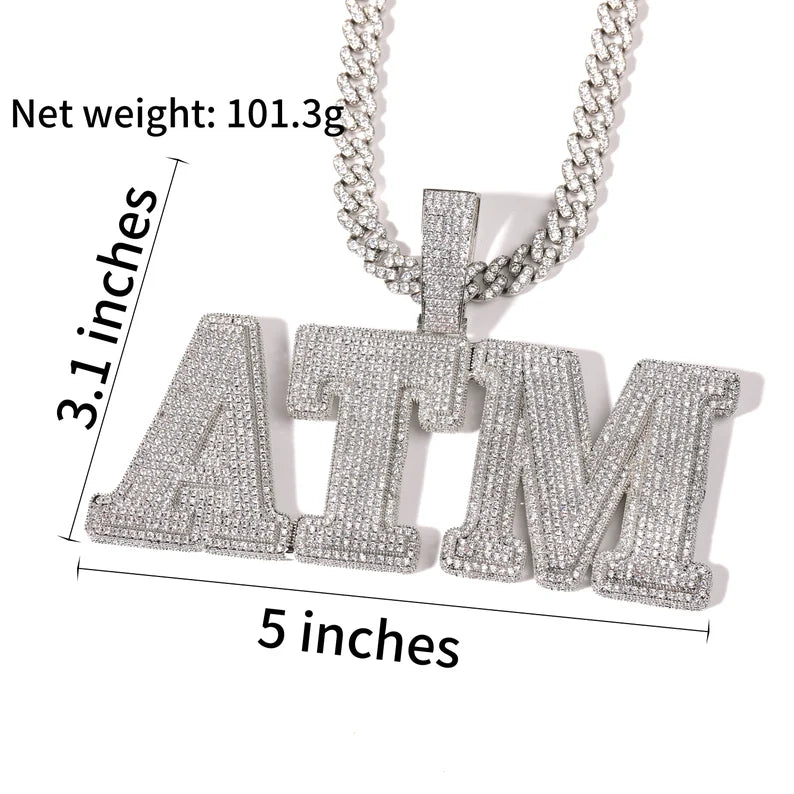 Iced Out Big Numbers Pendant