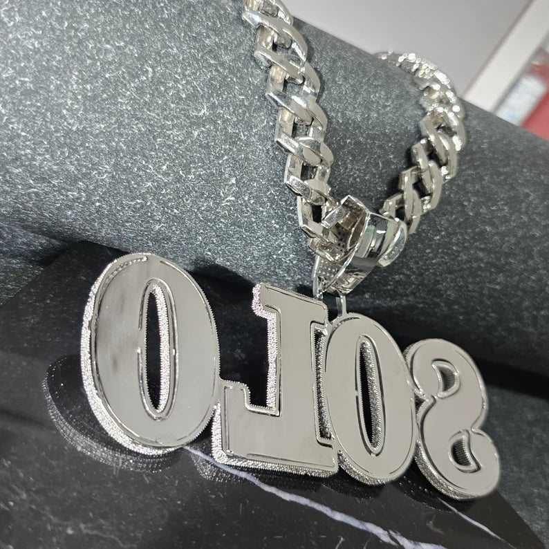 Iced Out Big Numbers Pendant