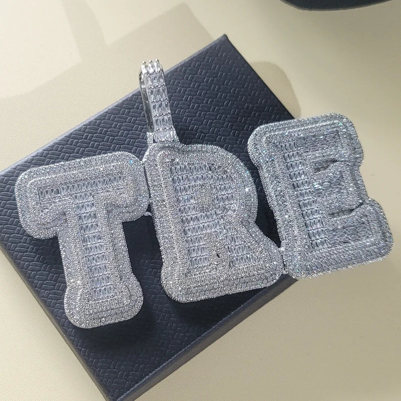 Custom Iced 6 Letter Pendant