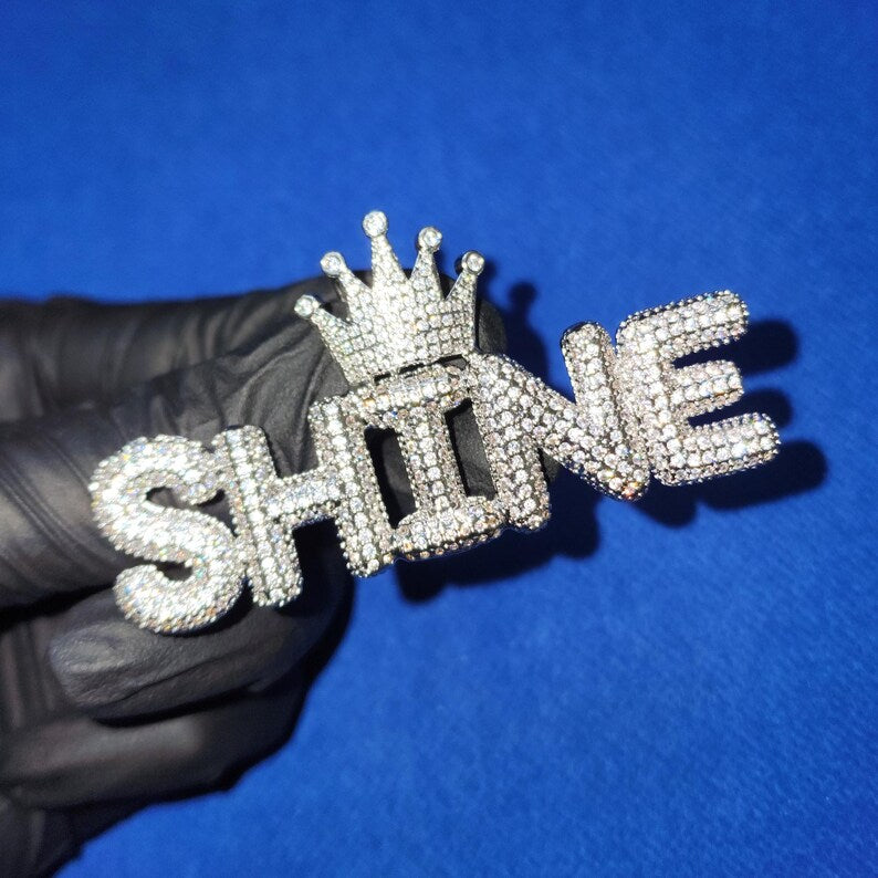 Iced Out Crown Pendant