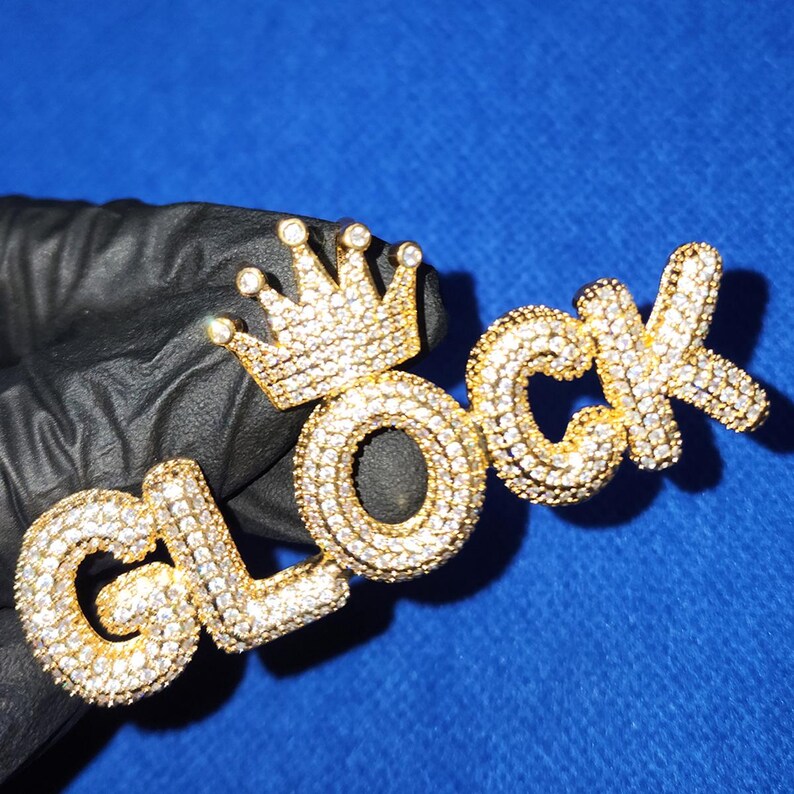 Iced Out Crown Pendant