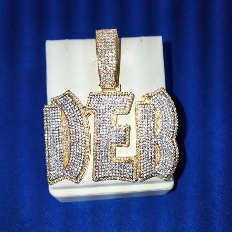 Iced Out Custom Name Pendant