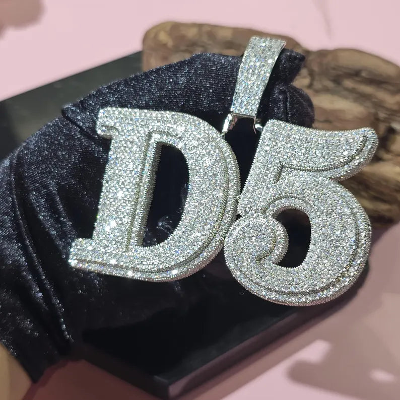 Iced Out Big Numbers Pendant