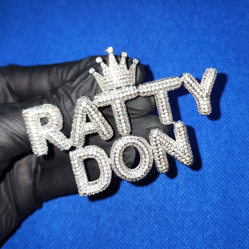 Iced Out Crown Pendant