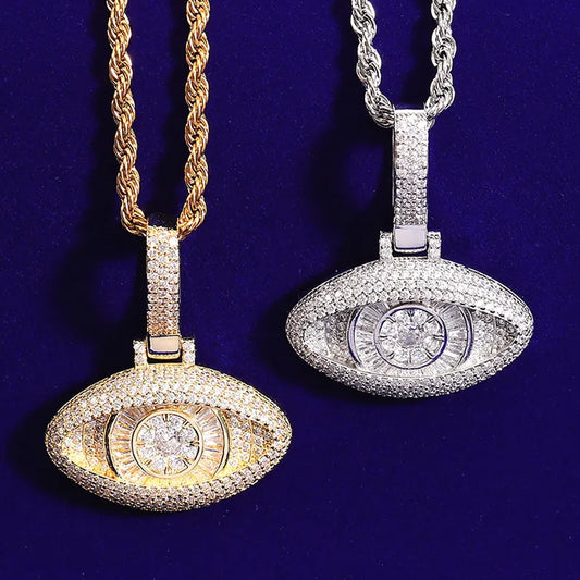 Iced Out Evil Eye Pendant
