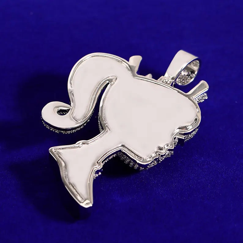 Iced Out Princess Pendant