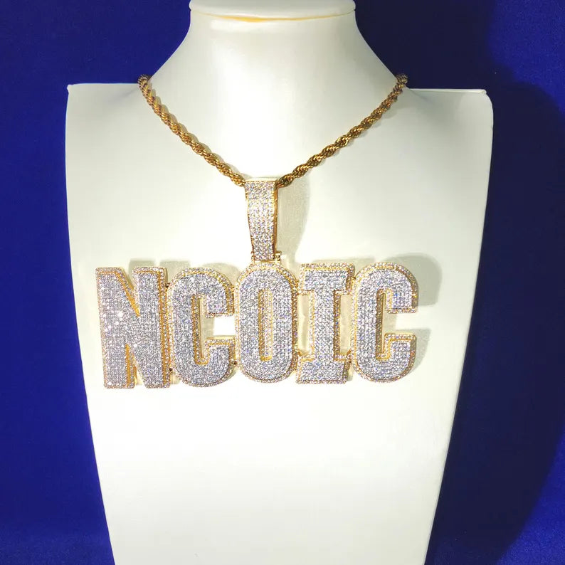 Iced Out Custom Name Pendant