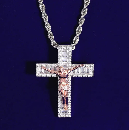 Iced Out Crucifix Pendant