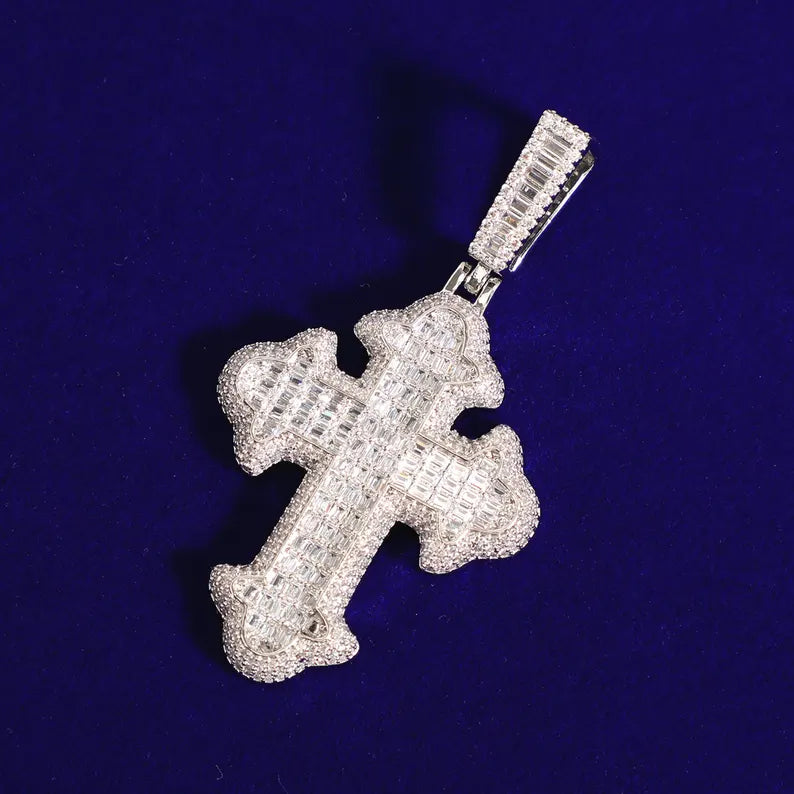 Iced Out Baguette Cross