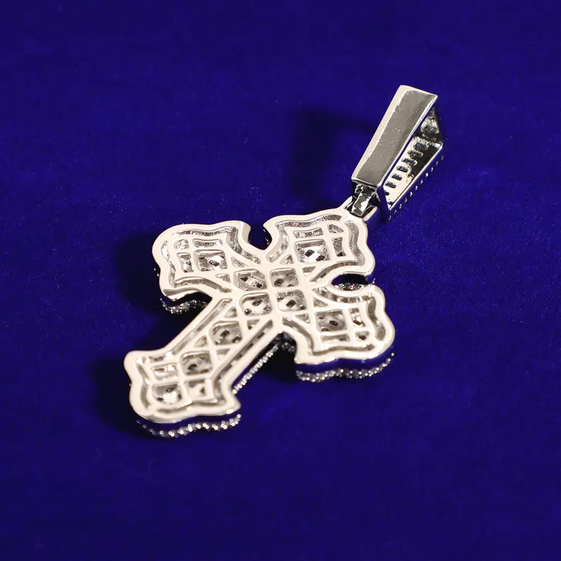 Iced Out Baguette Cross
