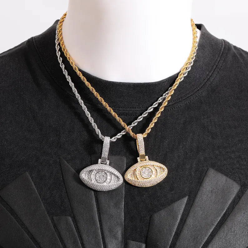 Iced Out Evil Eye Pendant