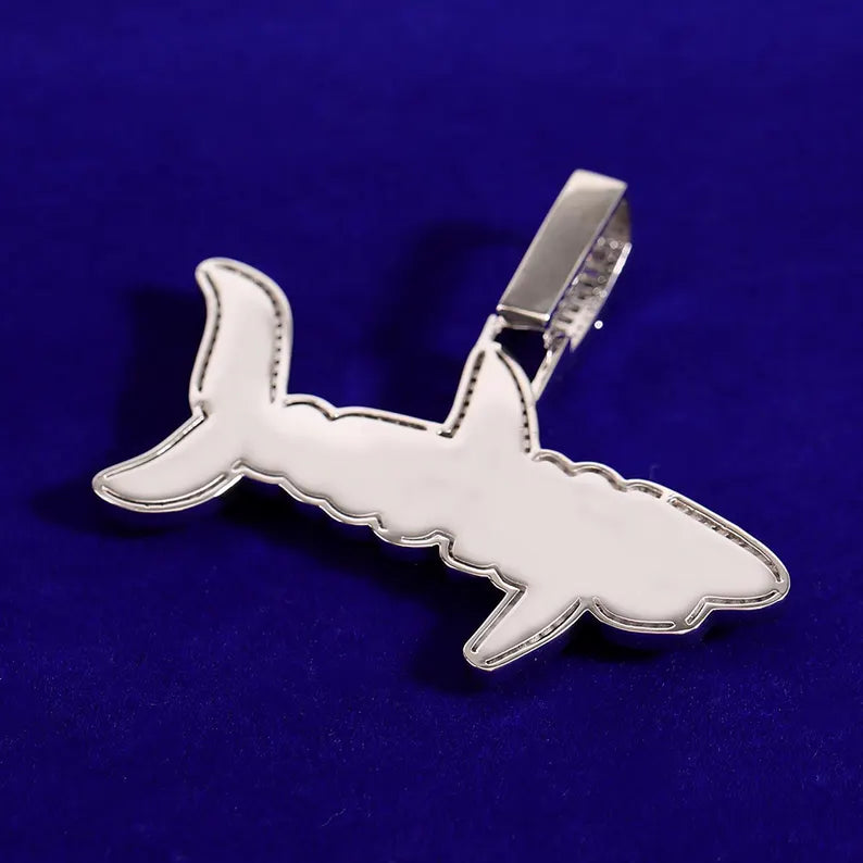 Iced Out Shark Pendant