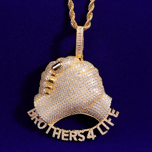 Iced Out Brothers For Life Pendant