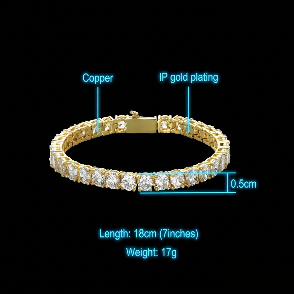 Iced Tennis Bracelet