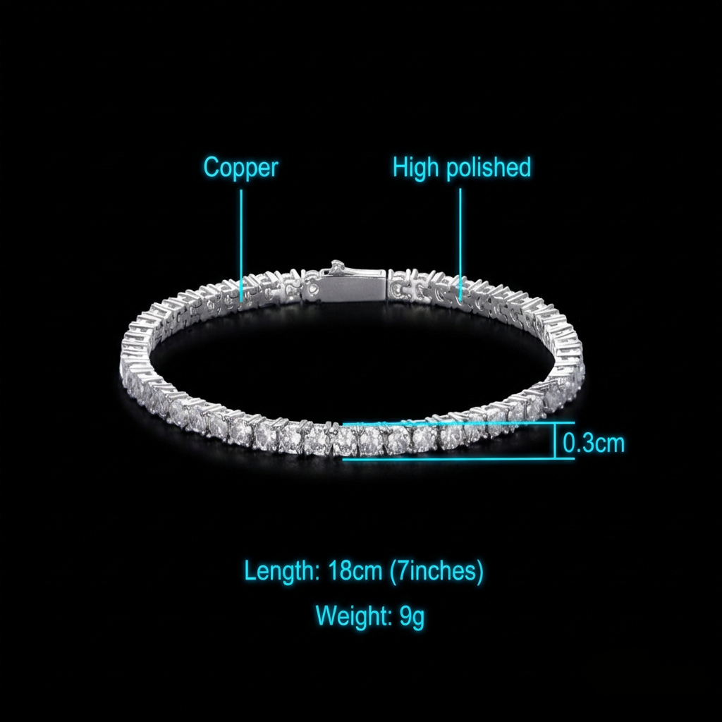 Iced Tennis Bracelet