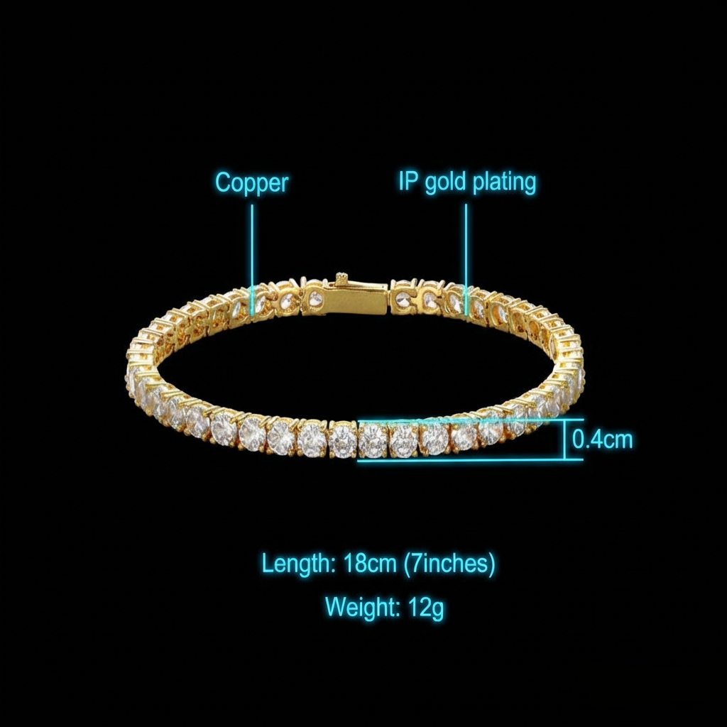 Iced Tennis Bracelet