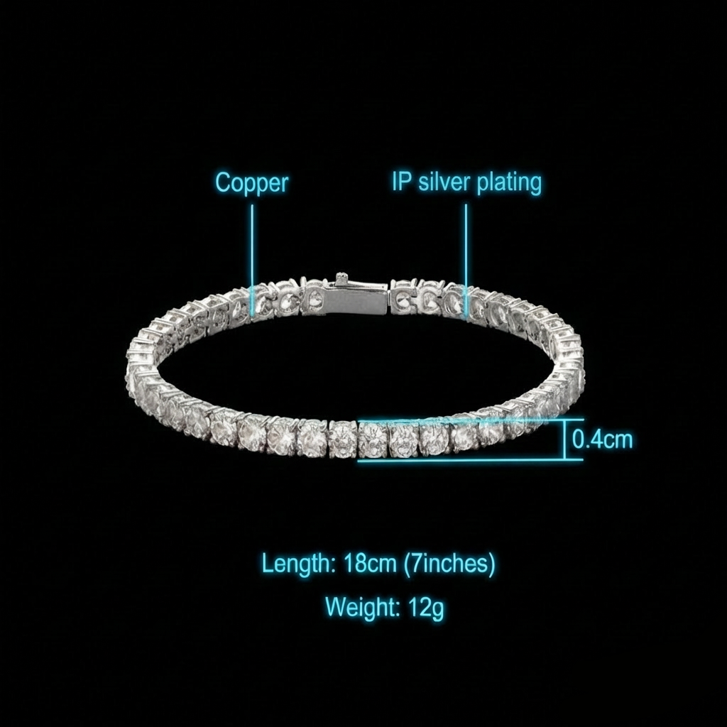 Iced Tennis Bracelet