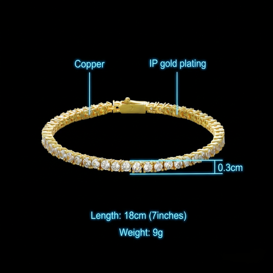 Iced Tennis Bracelet