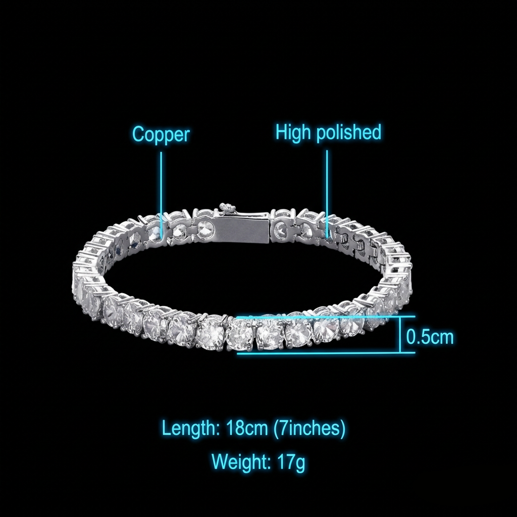Iced Tennis Bracelet