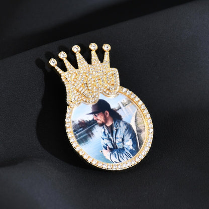 Custom Iced Out King / Queen Photo Pendant