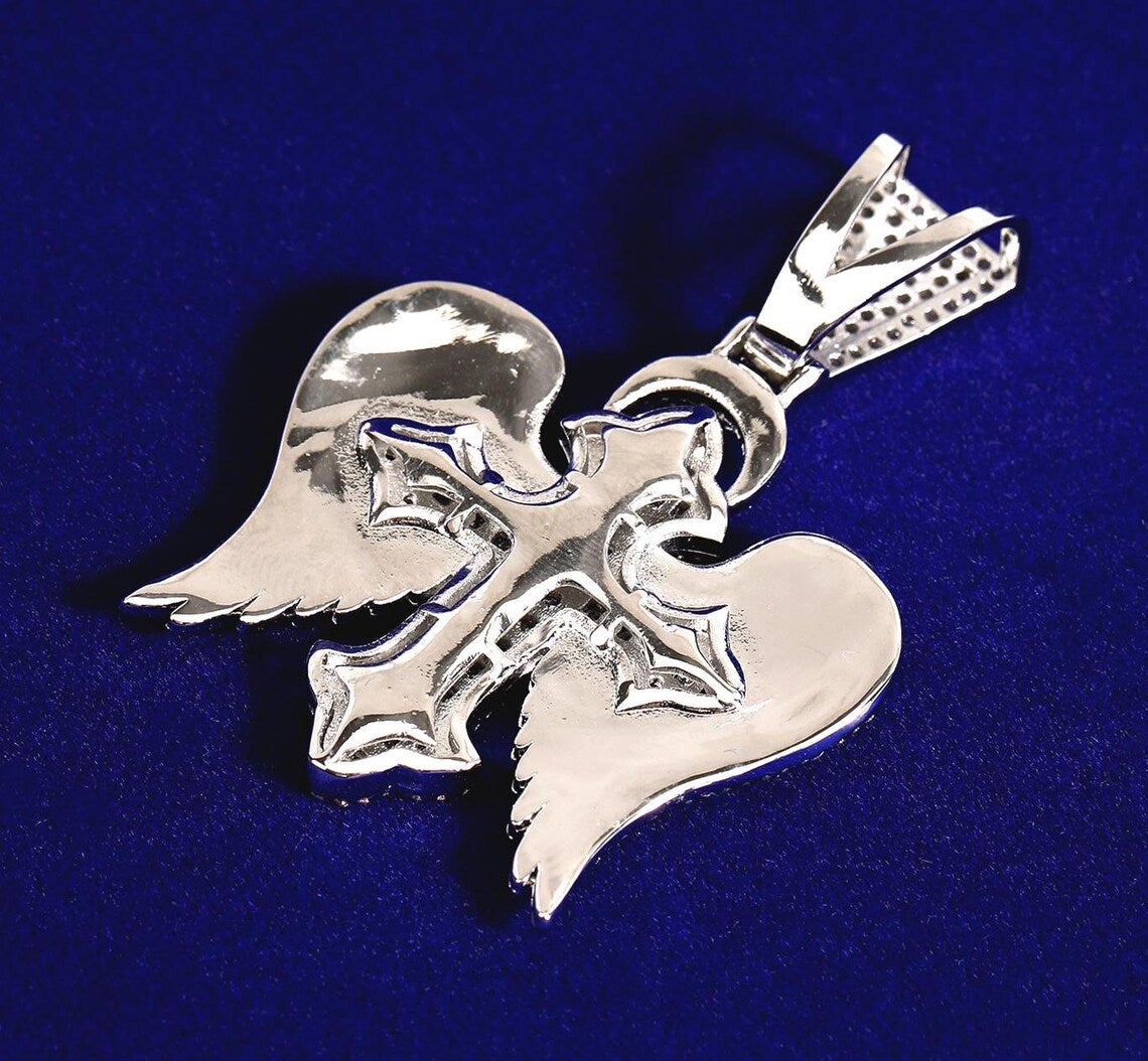 Iced Out Cross Wings Pendant